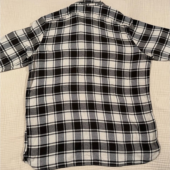 Men's Banana Republic Brown and Cream Plaid Shirt - Picture 5 of 6